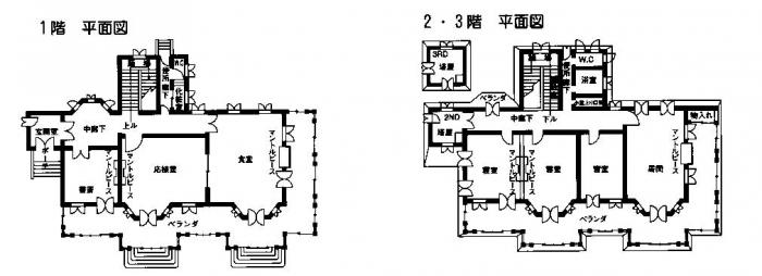 1・2・3階平面図