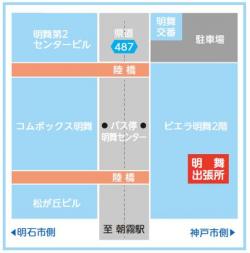 明舞出張所位置図