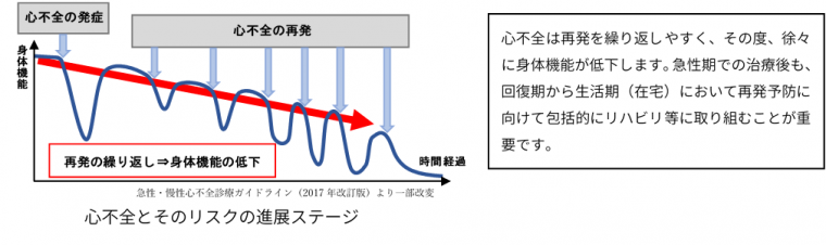 心不全再発傾向グラフ