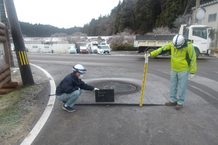 下水道の被害状況調査の写真